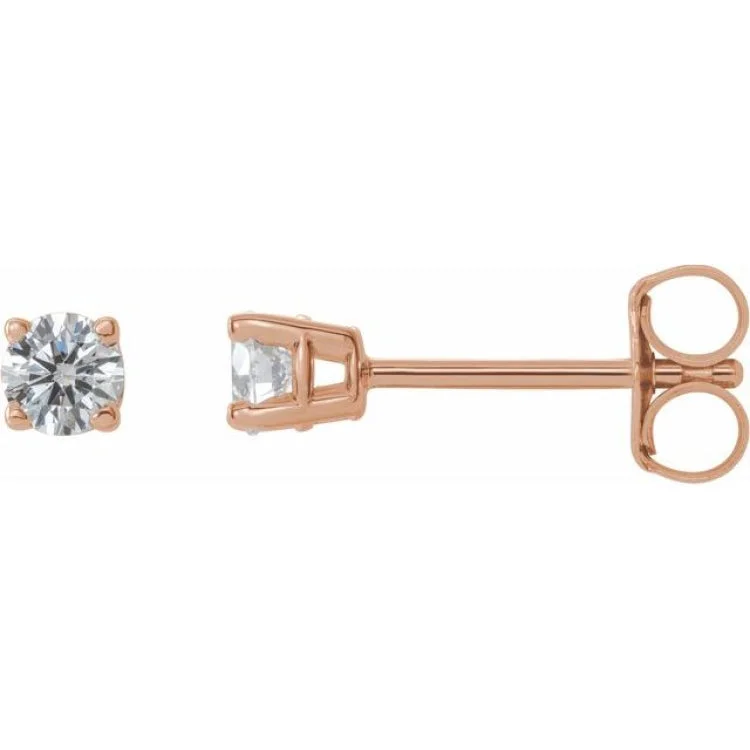 Women’s diamond drop earrings-14K Rose 1/4 CTW Natural Diamond Stud Earrings