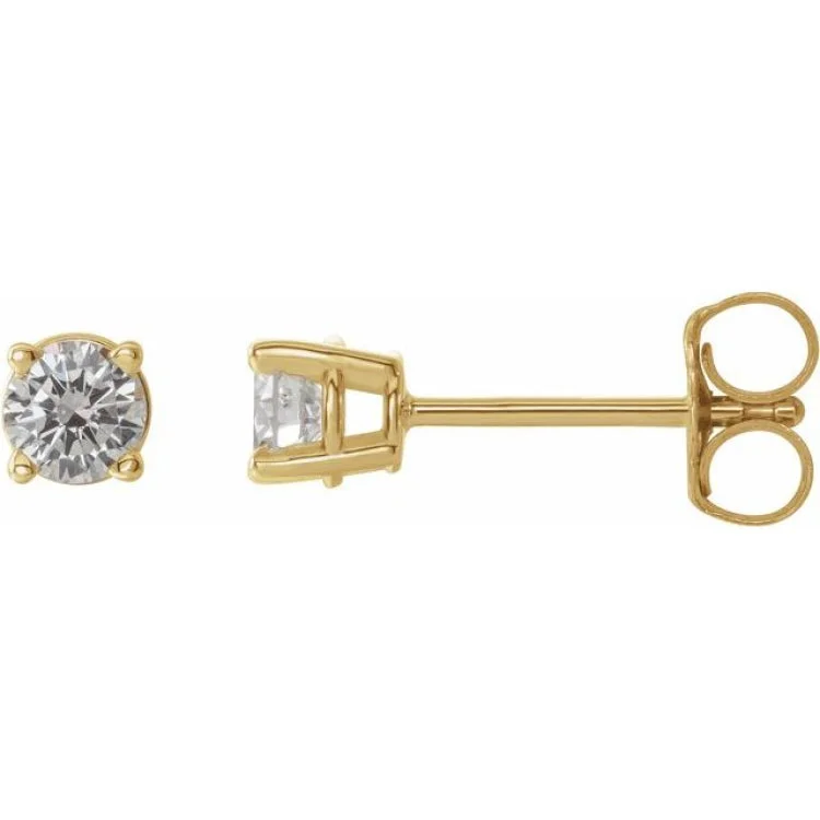 Women’s 14k gold earrings-14K Yellow 1/3 CTW Natural Diamond Stud Earrings