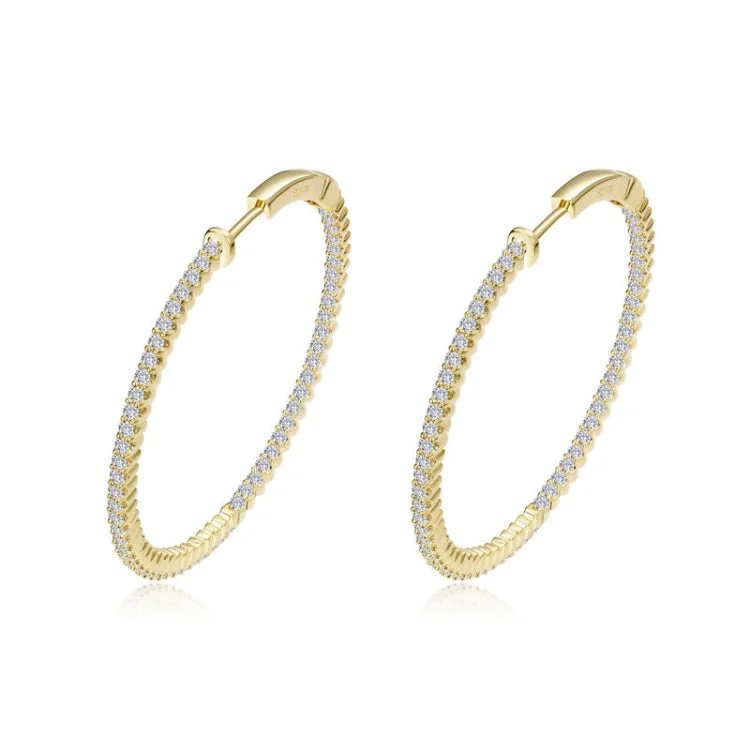 Women’s elegant earrings-35 mm Hoop Earrings