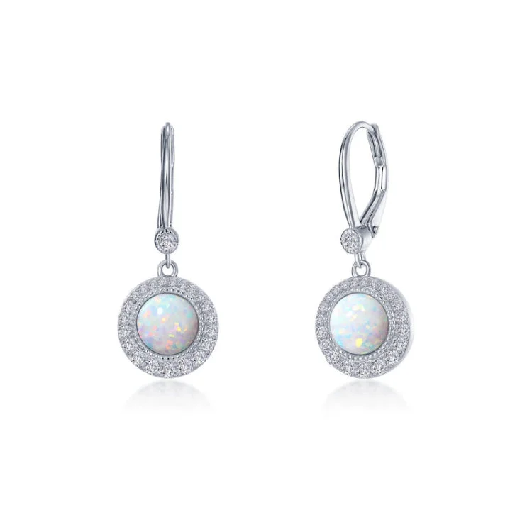 Women’s art deco earrings-0.58 CTW Halo Drop Earrings