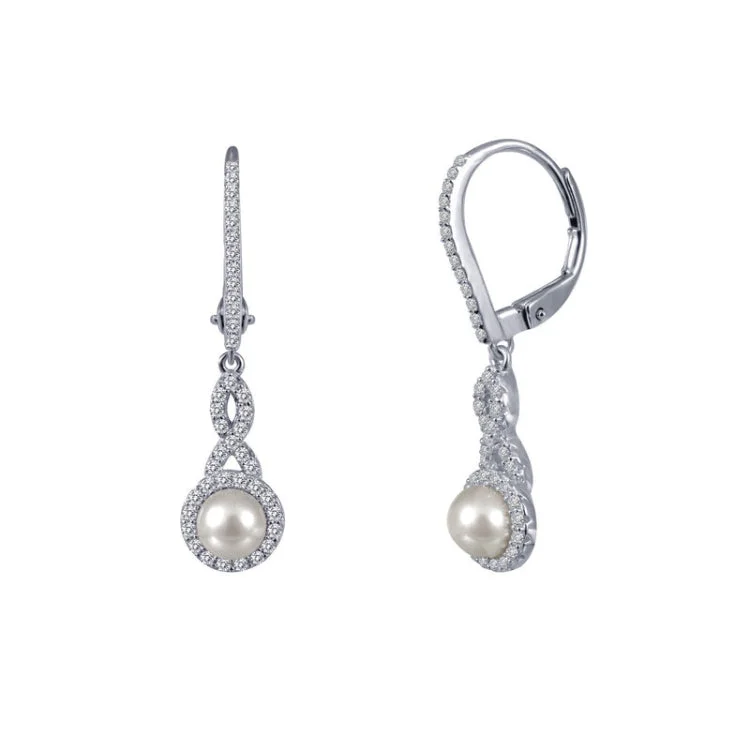 Women’s silver drop earrings-Cultured Freshwater Pearl Earrings