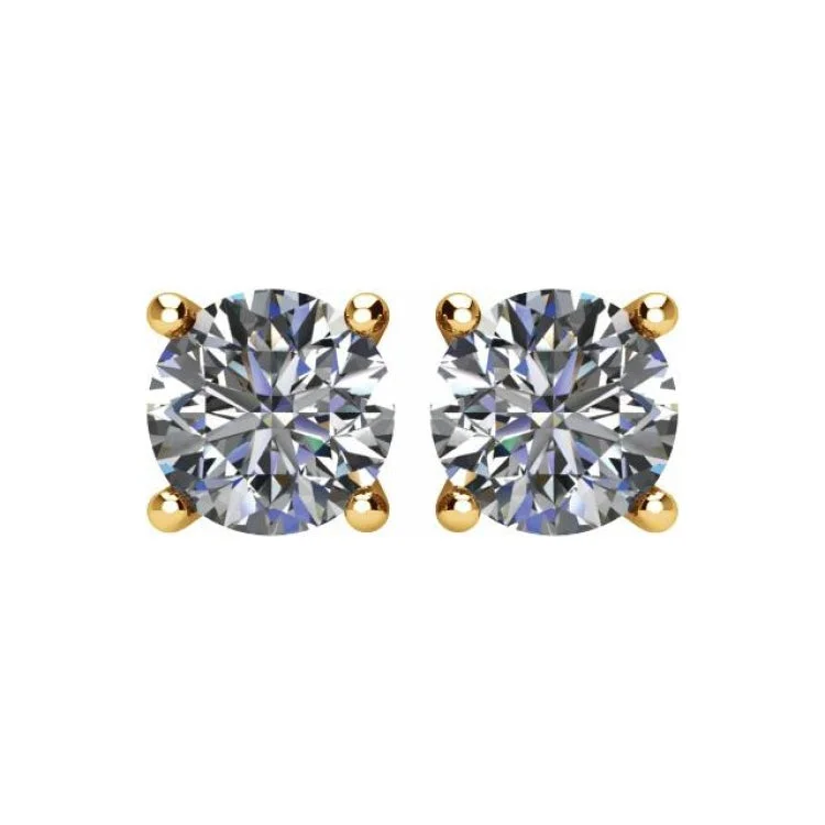 Women’s butterfly earrings-14K Yellow 2 CTW Natural Diamond Stud Earrings