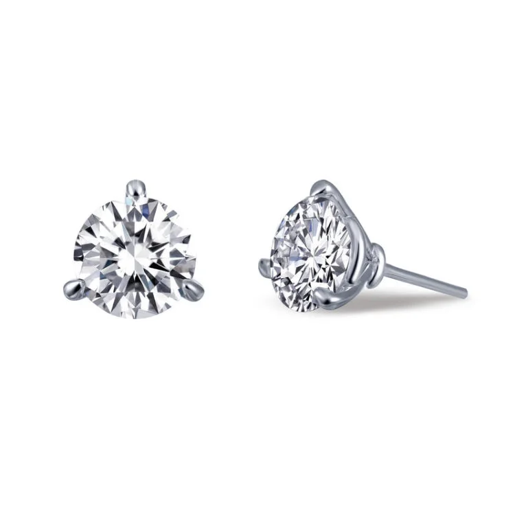 Women’s diamond hoop earrings-3 CTW Solitaire Stud Earrings