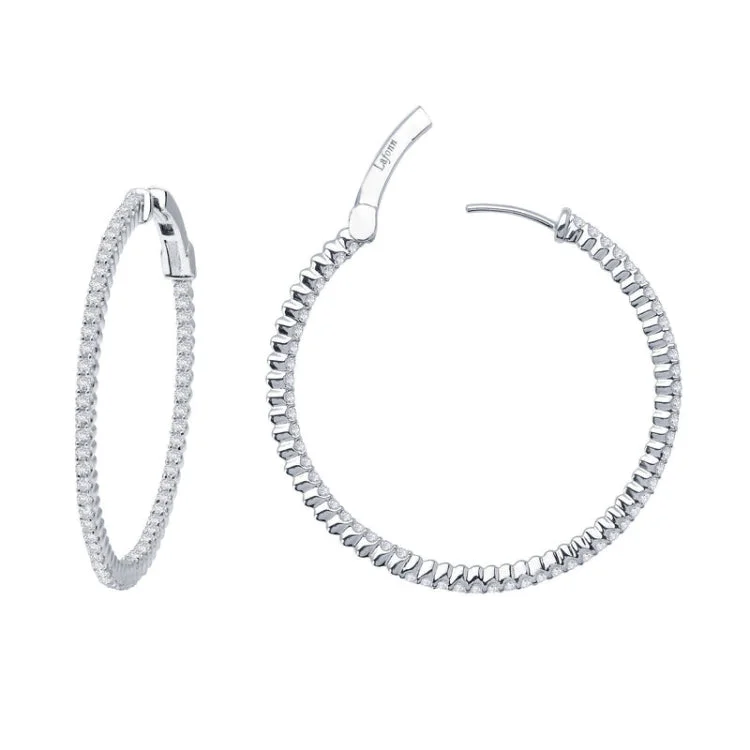 Women’s stylish pearl earrings-35 mm Hoop Earrings