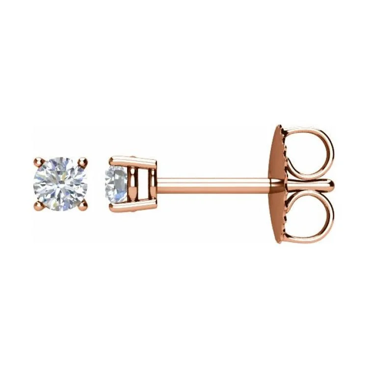 Women’s sparkling earrings-14K Rose 1/5 CTW Natural Diamond Stud Earrings