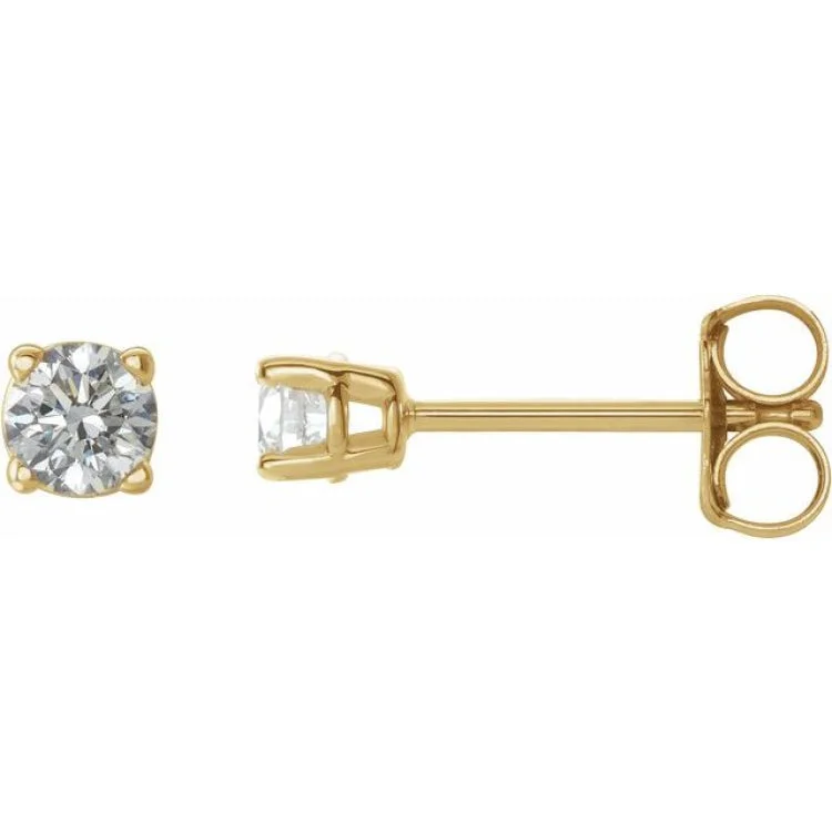 Women’s crystal drop earrings-14K Yellow 1/5 CTW Natural Diamond Stud Earrings