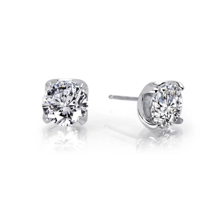 Women’s gold dangly earrings-3.5 CTW Solitaire Stud Earrings