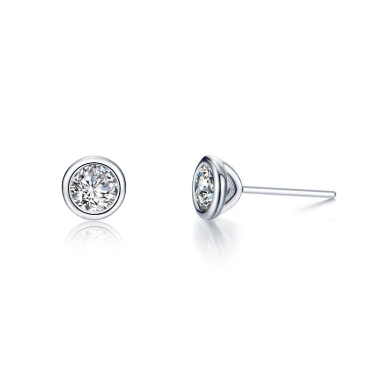 Women’s boho chic earrings-2.0 CTW Solitaire Stud Earrings