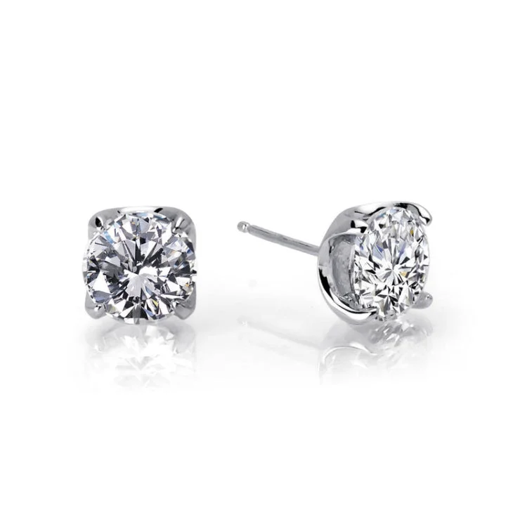 Women’s unique gold earrings-5 CTW Solitaire Stud Earrings