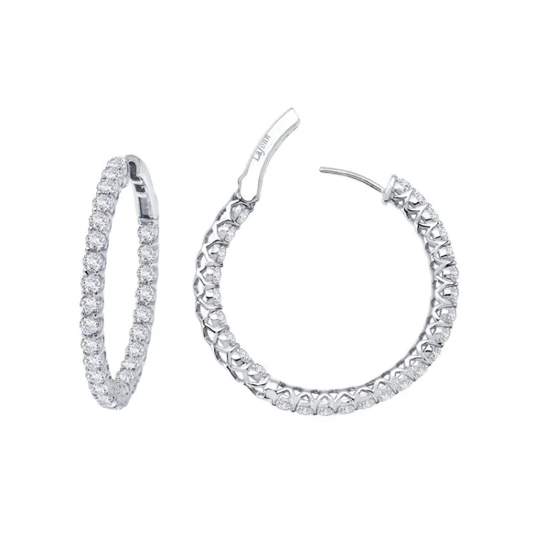 Women’s elegant diamond earrings-25 mm Hoop Earrings