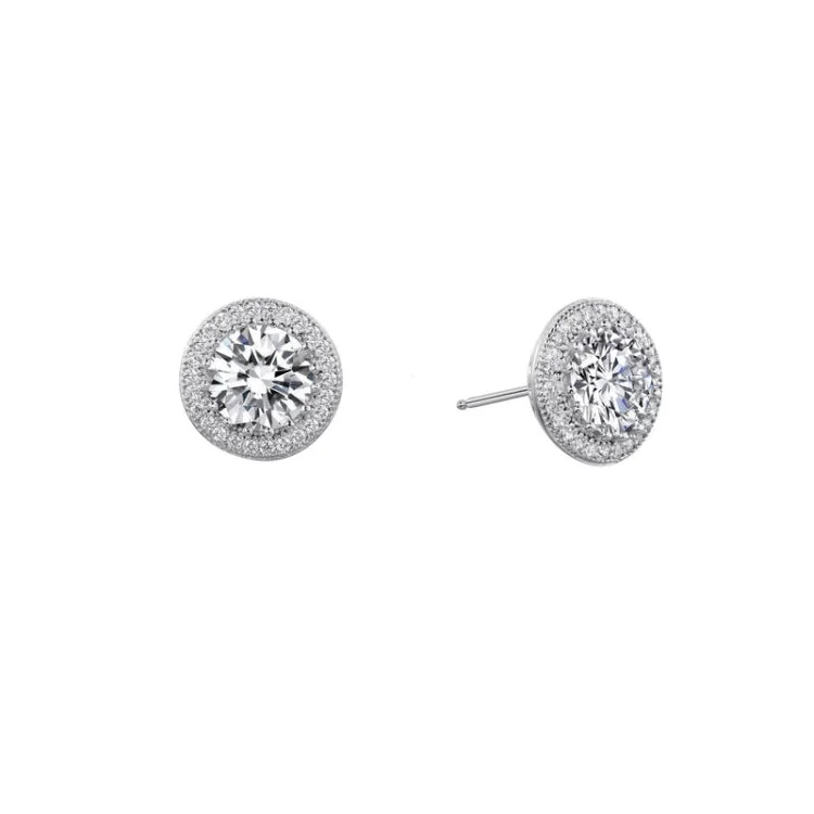 Women’s elegant earrings-3.08 CTW Halo Stud Earrings