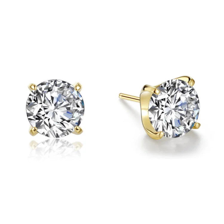 Women’s diamond chandelier earrings-5 CTW Solitaire Stud Earrings