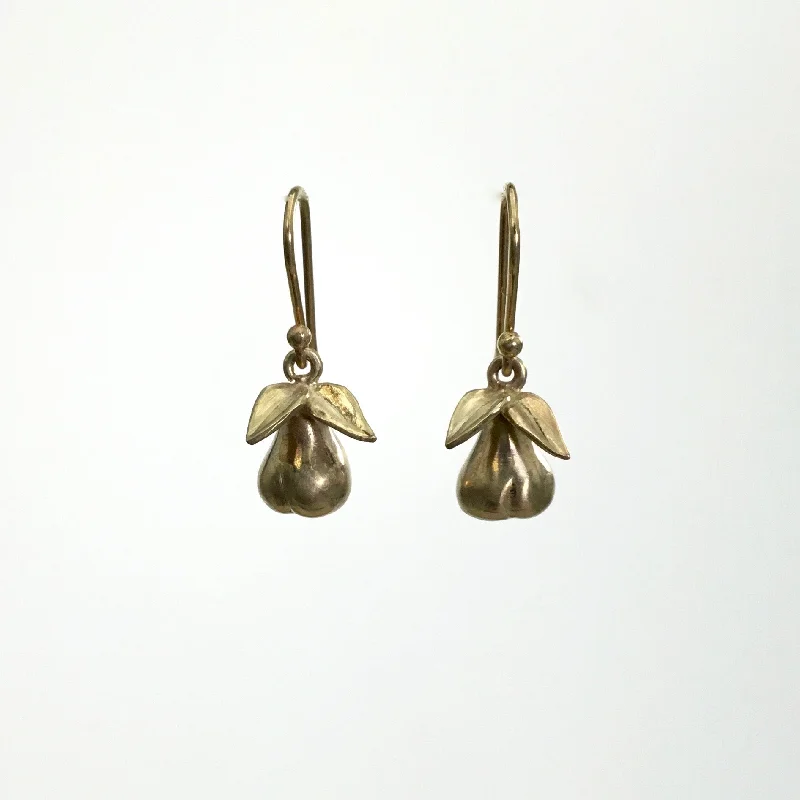 Women’s round hoop earrings-Annette Ferdinandsen Gold Pear Earrings