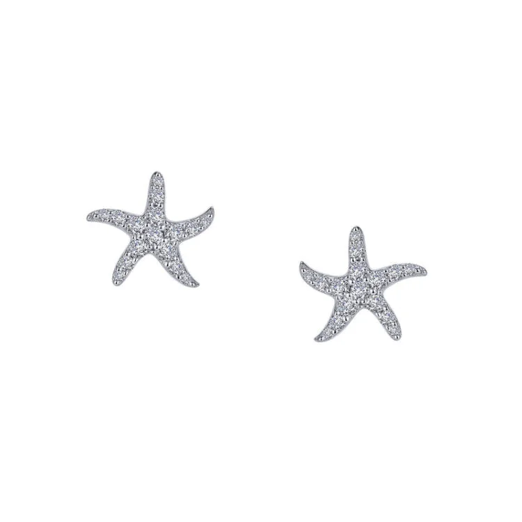 Women’s sparkling earrings-Starfish Stud Earrings