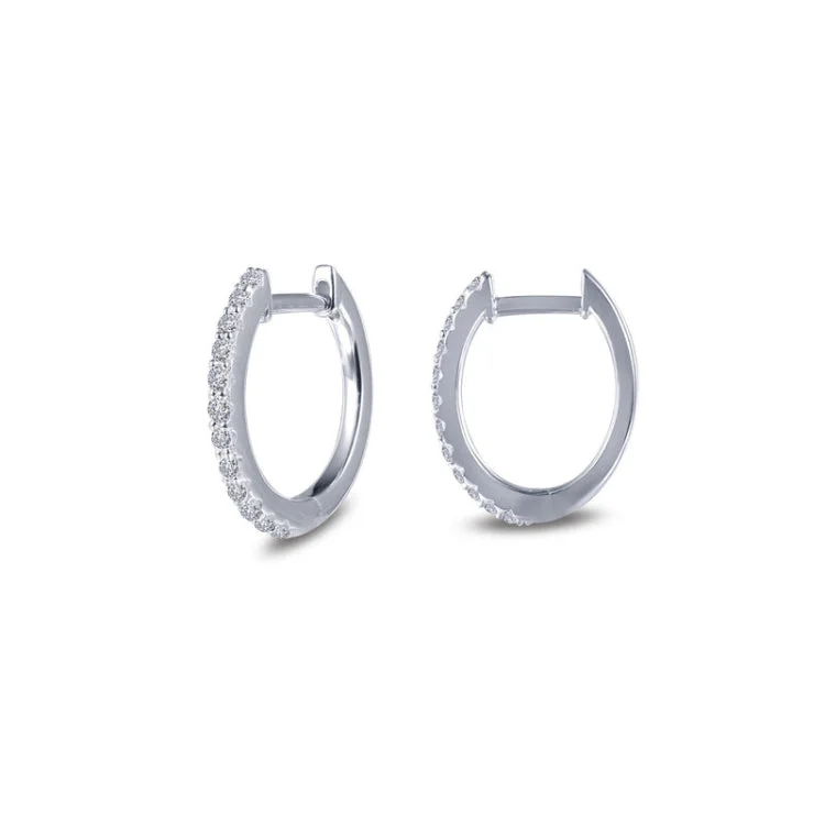 Women’s anniversary earrings-10 mm x 11 mm Oval Huggie Hoop Earrings