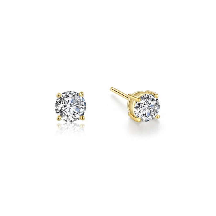 Women’s luxury gold earrings-0.50 CTW Solitaire Stud Earrings