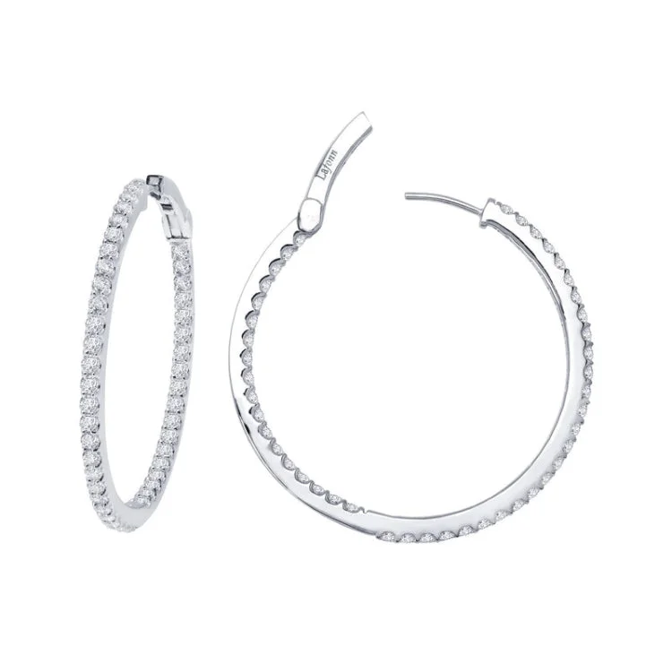 Women’s handmade earrings-35 mm Hoop Earrings