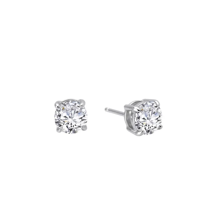 Women’s silver stud earrings-1.5 CTW Solitaire Stud Earrings