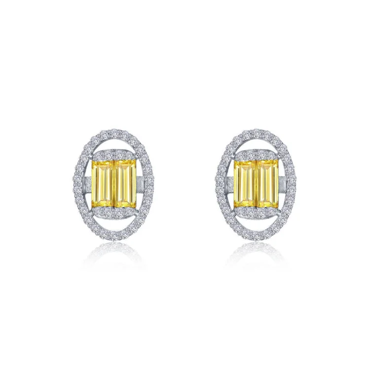 Women’s crystal earrings-1.84 CTW Halo Stud Earrings