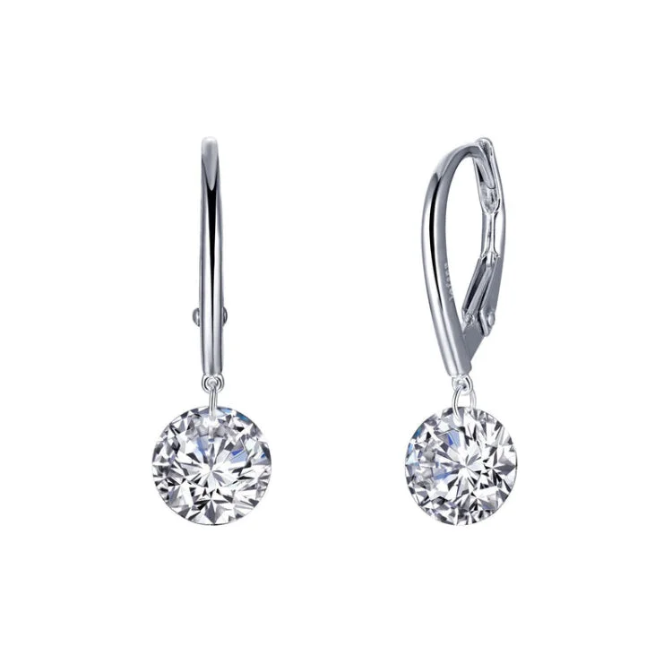 Women’s diamond earrings-Leverback Frameless Earrings