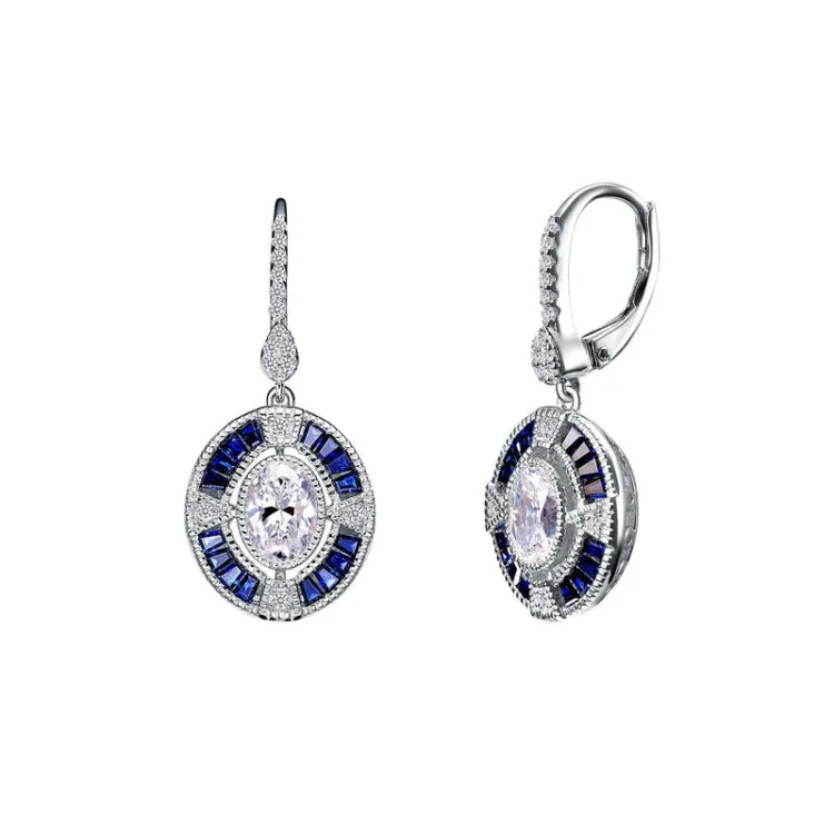 Women’s sapphire earrings-Vintage Inspired Drop Earrings