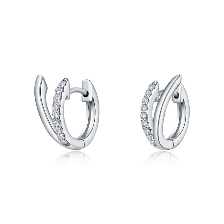 Women’s hoop earrings-V-Shaped Hugge Earrings