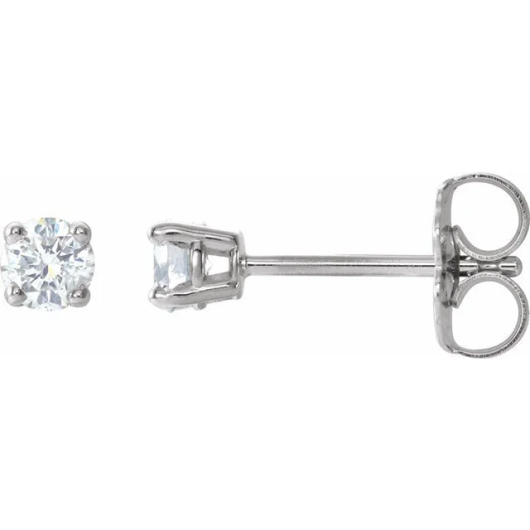 Women’s silver drop earrings-14K White 1/5 CTW Natural Diamond Stud Earrings