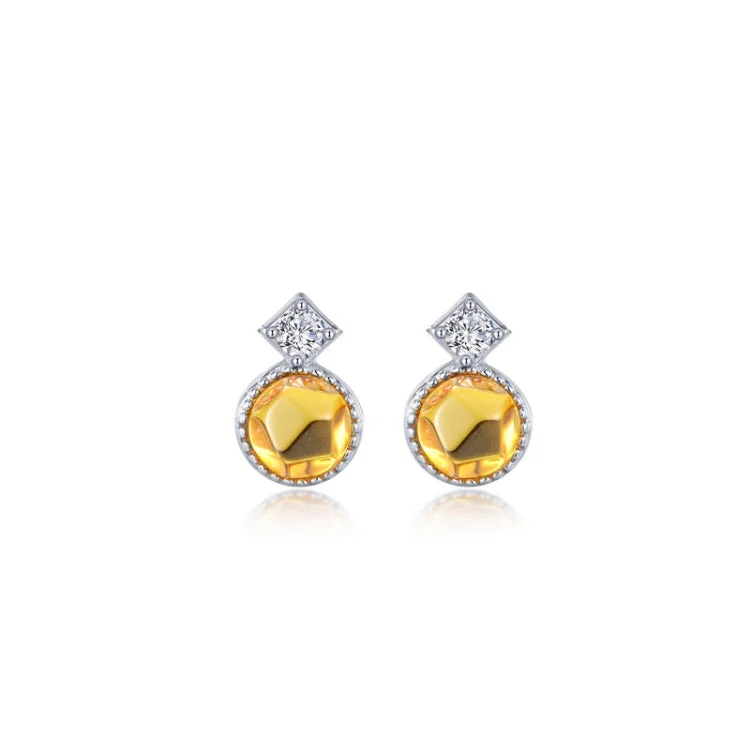 Women’s stylish earrings-Fancy Lab-Grown Sapphire Stud Earrings