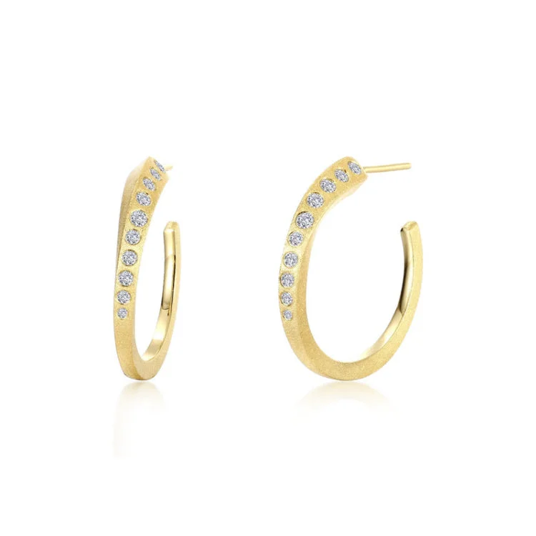 Women’s geometric earrings-Charming 3/4 Hoop Earrings