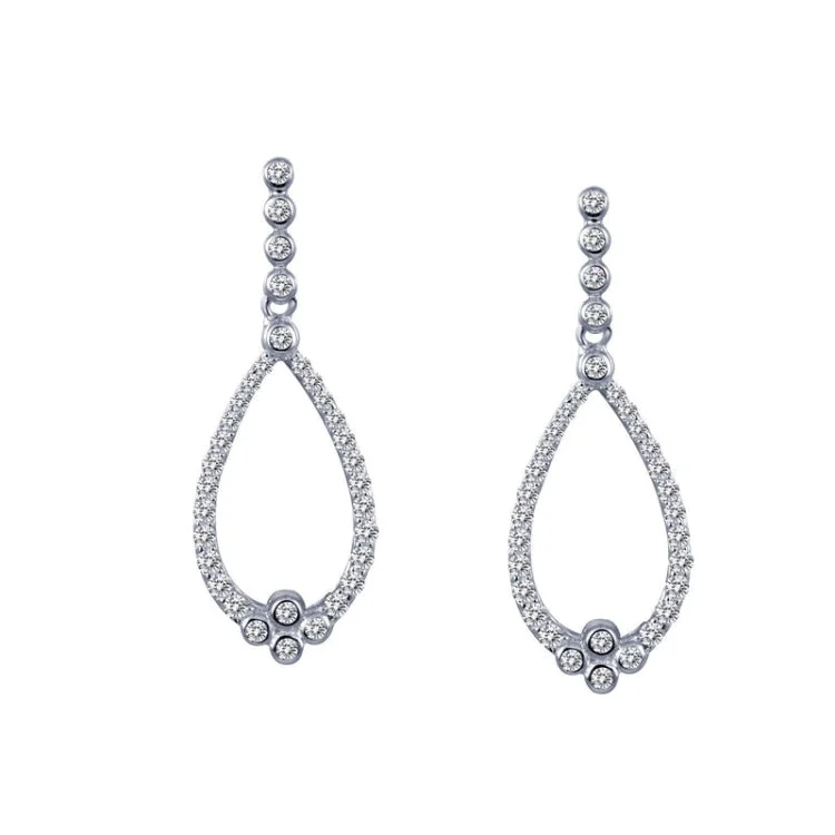 Women’s minimalist earrings-Charming Drop Hoop Earrings