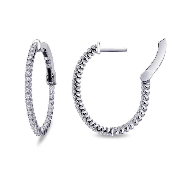 Women’s modern earrings-20 mm x 25 mm Oval Hoop Earrings