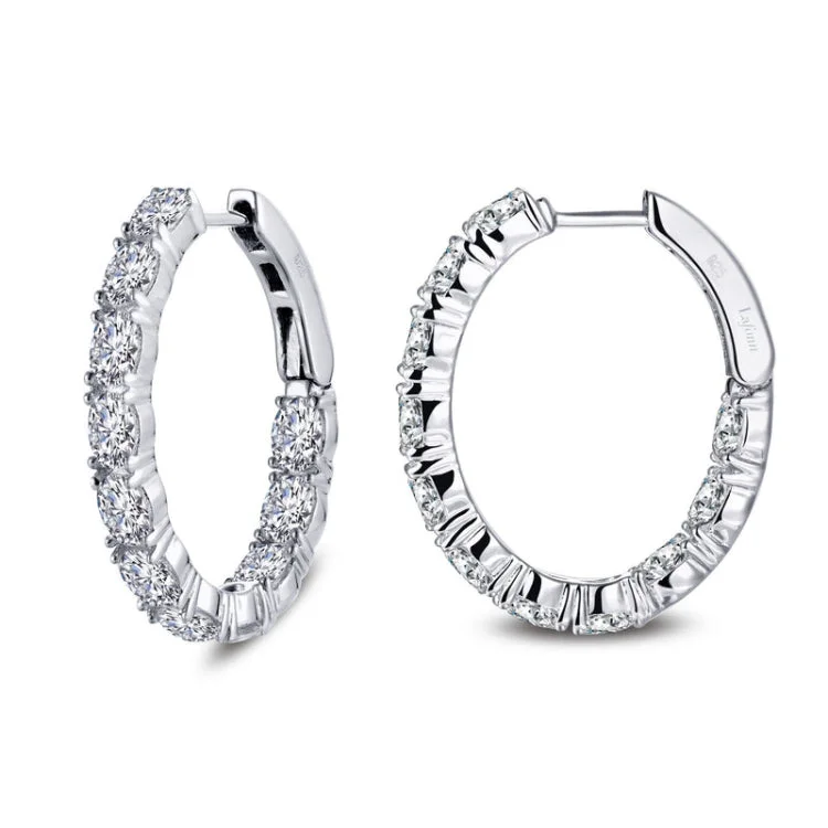 Women’s handmade earrings-20 mm x 25 mm Oval Hoop Earrings