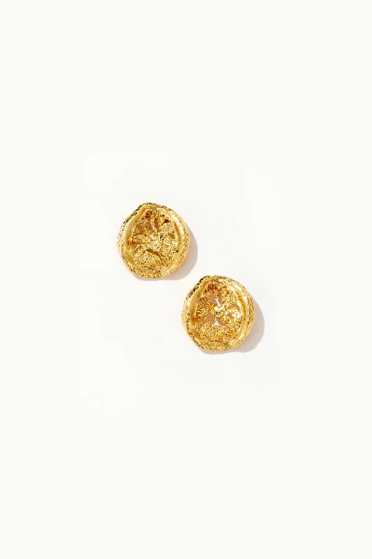 Women’s clip-on earrings-Kristen 22K Gold Stud Earrings