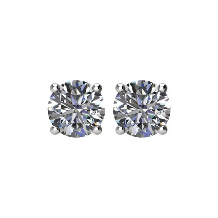 Women’s floral drop earrings-14K White 1 1/2 CTW Natural Diamond Stud Earrings