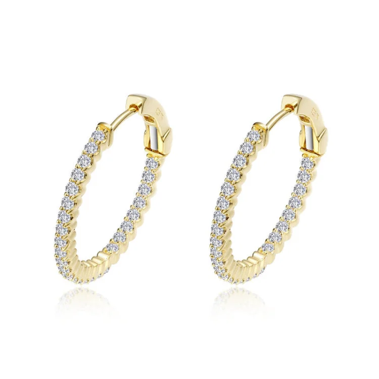 Women’s diamond earrings-25 mm Hoop Earrings