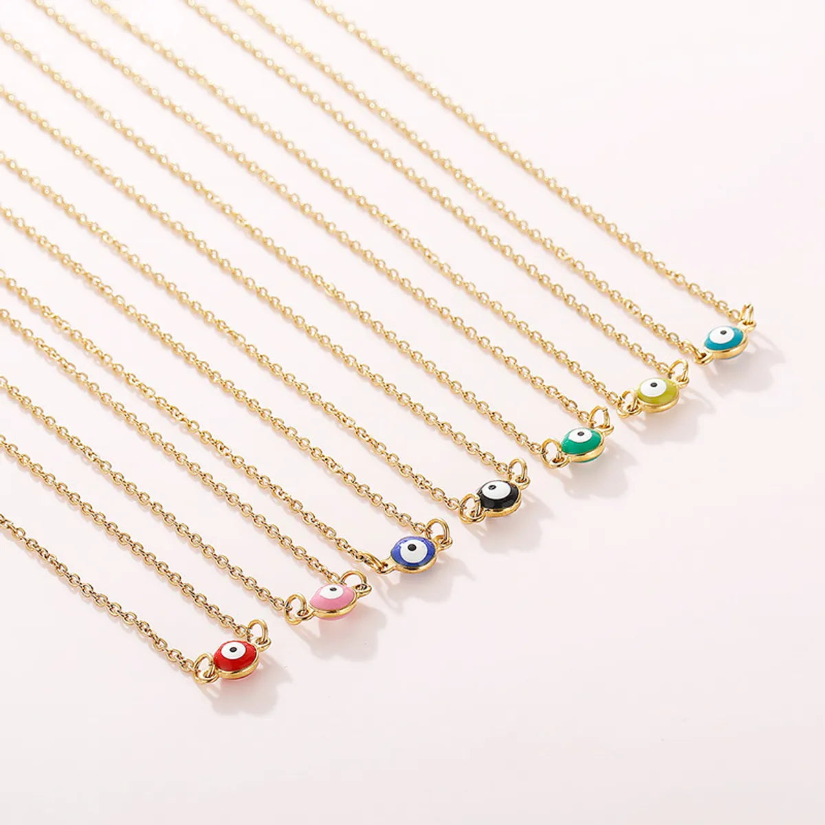 Women’s multi-strand necklaces-Blue Eye Necklace Stainless Steel Demon Eye Necklace Wholesale