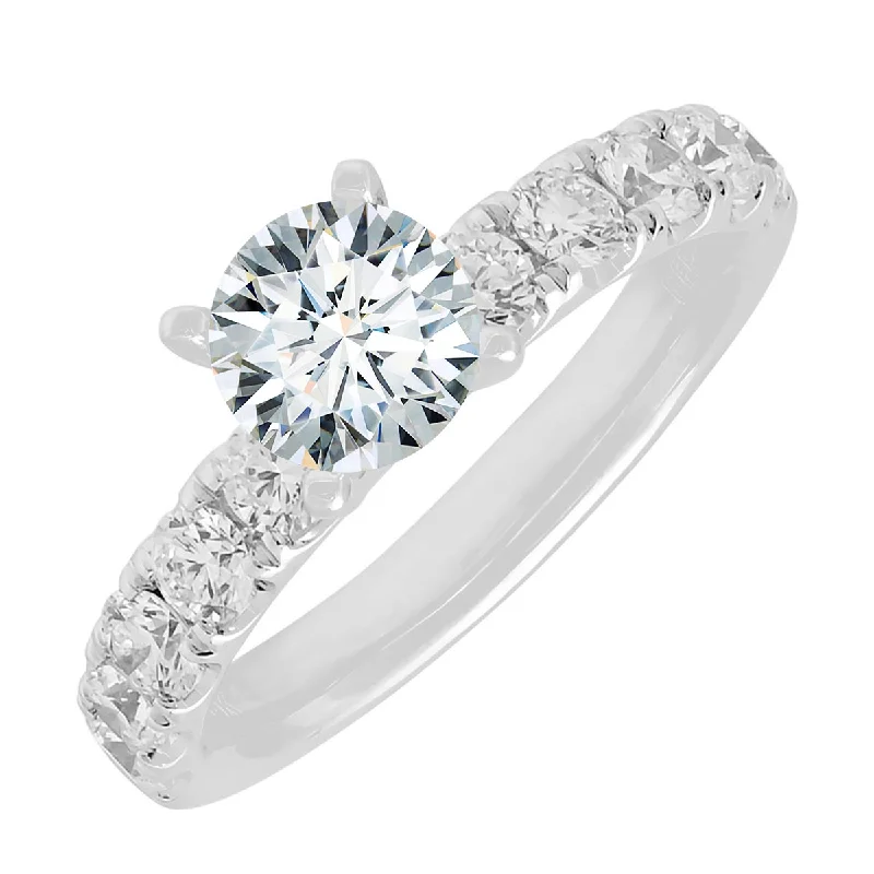 Women’s engagement rings with unique designs-Diamond Engagement Ring Setting in 14kt White Gold (7/8ct tw)