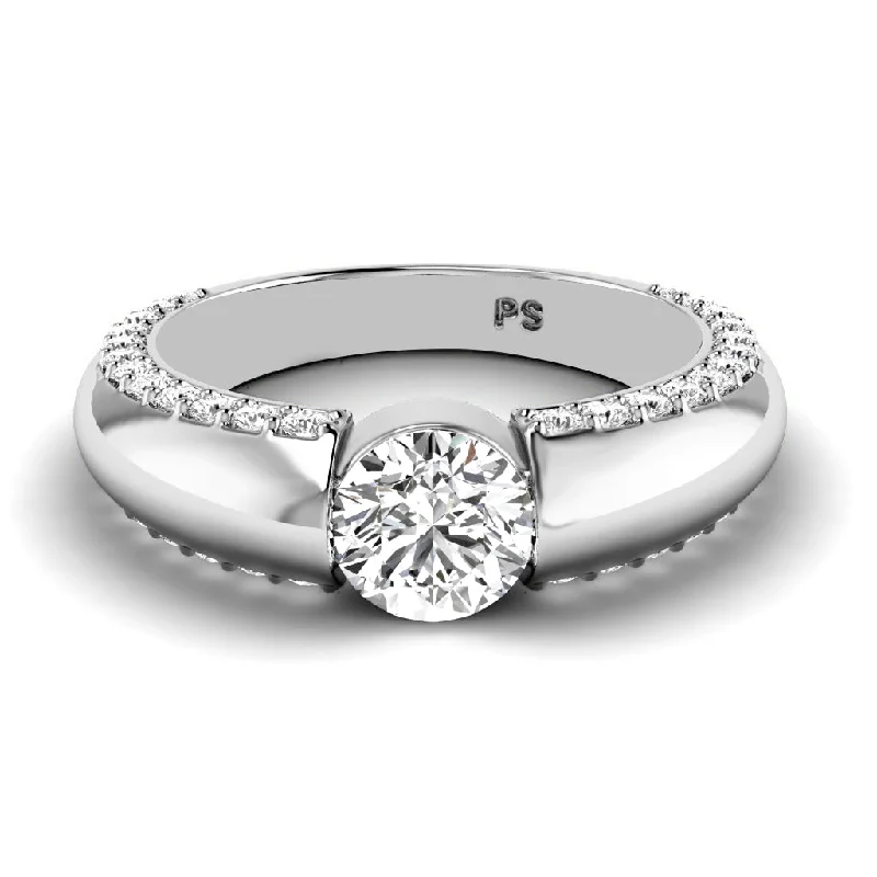 Women’s custom-designed engagement rings-1.00-2.15 CT Round Cut Diamonds - Engagement Ring