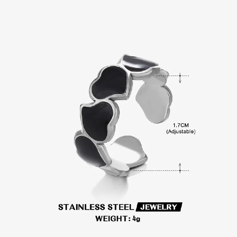 Love heart-shaped ring-ZN406S