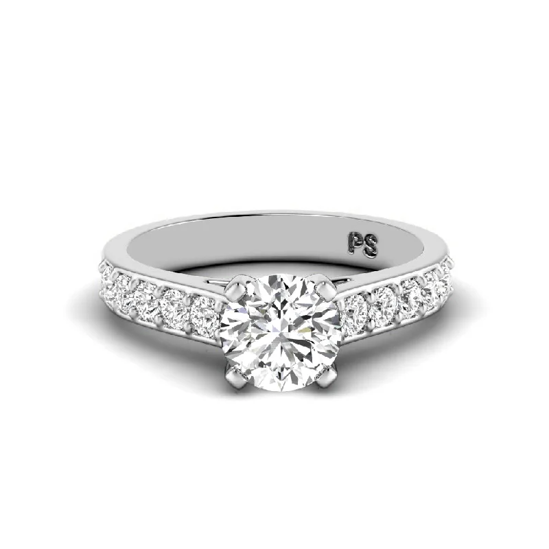 Women’s affordable diamond engagement rings-0.95-3.45 CT Round Cut Lab Grown Diamonds - Engagement Ring