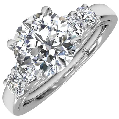 Women’s unique gemstone engagement rings-Ritani Diamond Engagement Setting in 14kt White Gold (1/4ct tw)