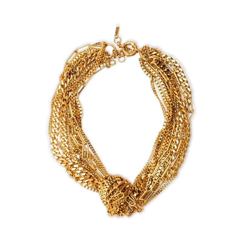 Women’s gold necklaces-Mixed Gold Chain Necklace