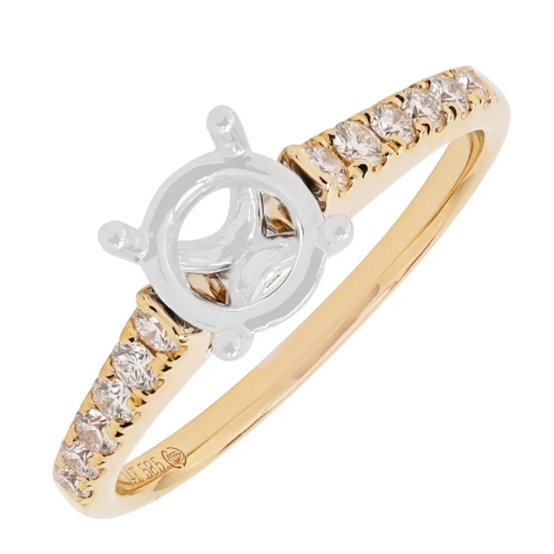 Women’s custom halo engagement rings-Daydream Diamond Engagement Ring Setting in 14kt Yellow Gold (1/4ct tw)