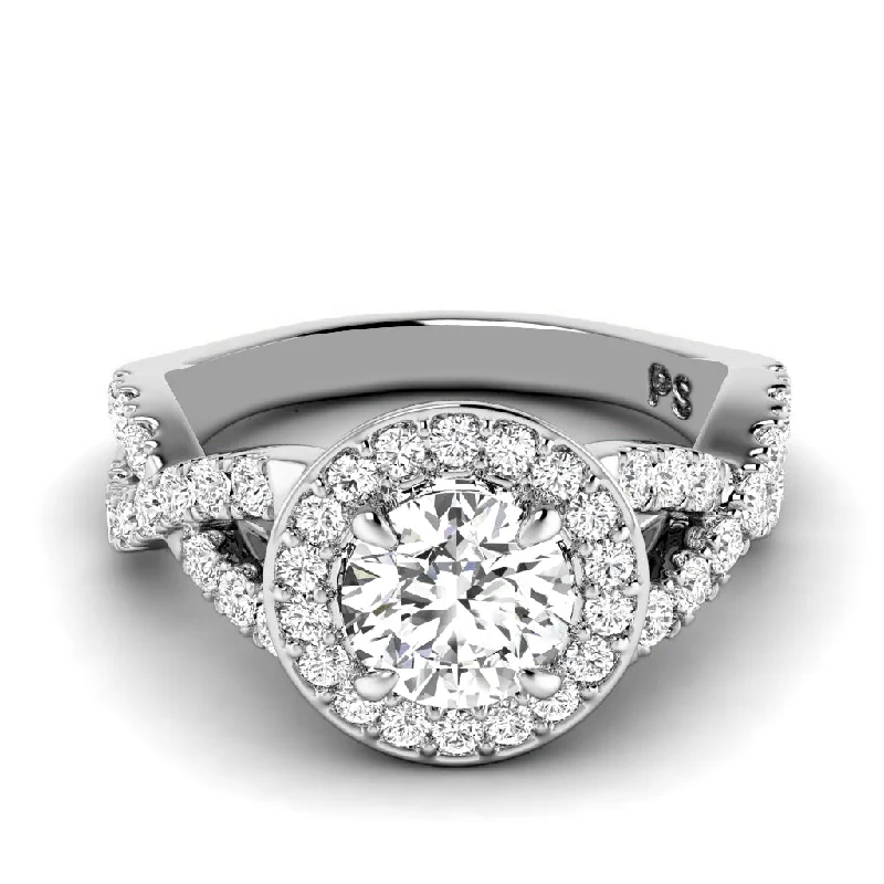 Women’s moissanite engagement rings-1.15-3.65 CT Round Cut Lab Grown Diamonds - Engagement Ring