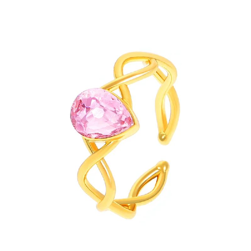 14K Imitation Gold Pink 6599