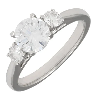 Women’s minimalist diamond engagement rings-Martin Flyer Diamond Engagement Setting in 14kt White Gold (1/3ct tw)