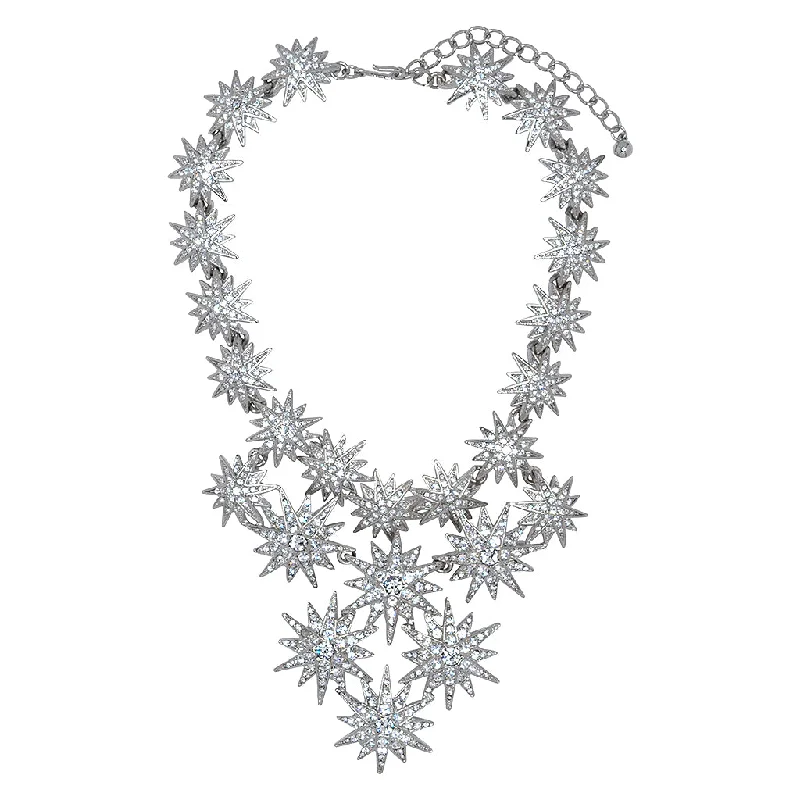 Women’s delicate necklaces-Starburst Bib Necklace