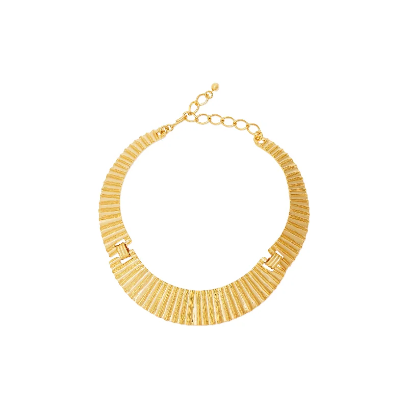 Women’s chunky gold necklaces-Tapered Gold Collar Necklace