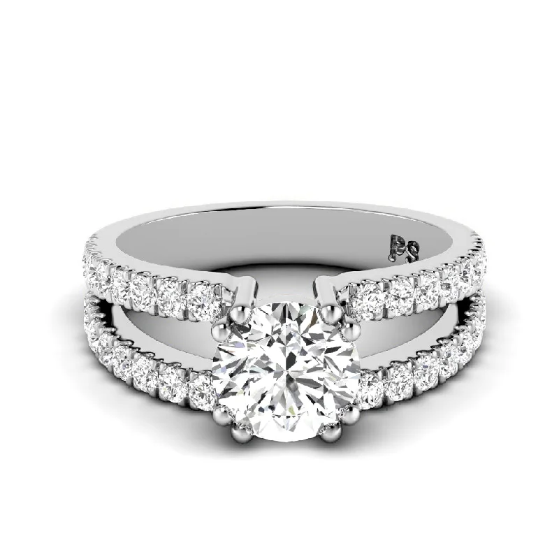 Women’s engagement rings with cushion diamonds-1.05-2.20 CT Round Cut Diamonds - Engagement Ring