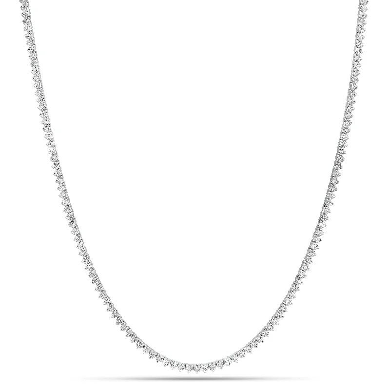 Women’s colorful gemstone necklaces-12.79 ct Diamond Long Tennis Necklace